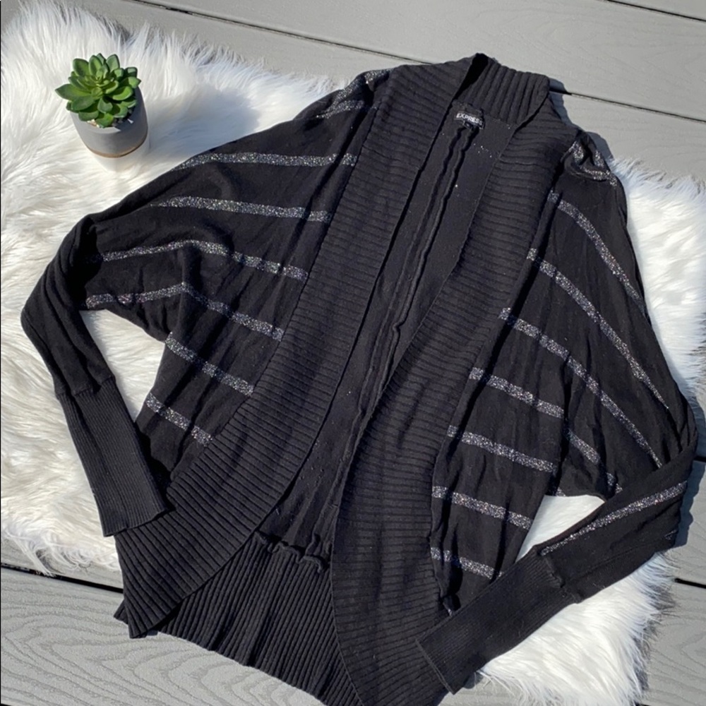 Express sparkle striped cardigan
